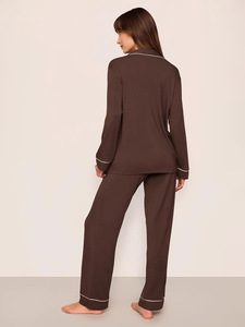 Set <span class=keywords><strong>Pigiama</strong></span> <span class=keywords><strong>Donna</strong></span> in Tencel <span class=keywords><strong>Modal</strong></span> Spandex, Servizio Personalizzato Disponibile per Abbigliamento da Notte per Adulti - Product Image 3