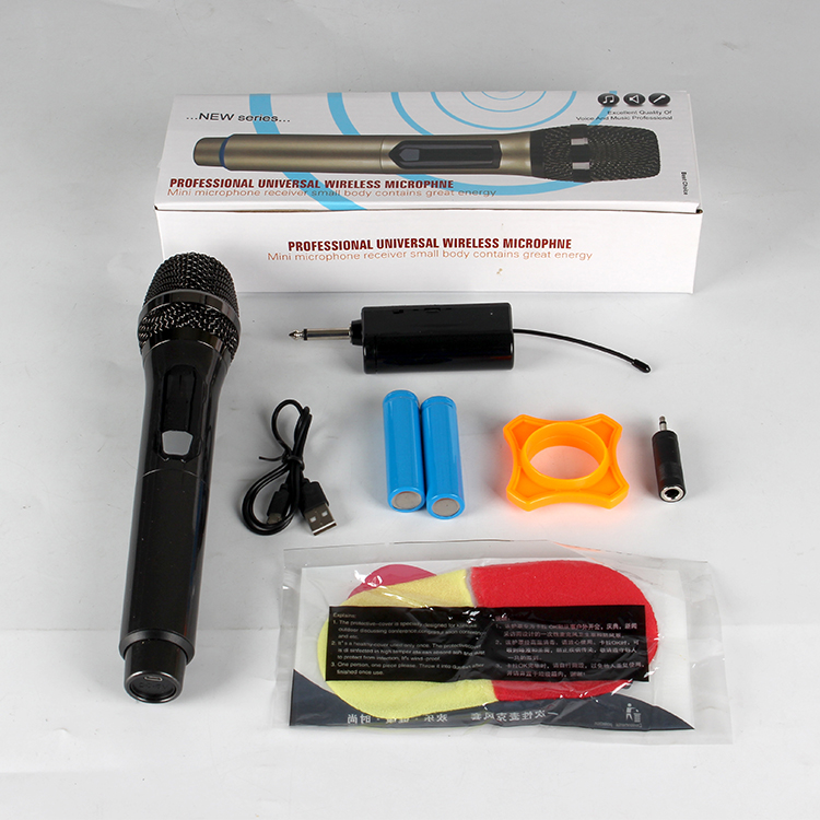Generic Wireless Microphone 2 Channels Professional Handheld Mic
