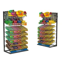 Présentoir de Snack de magasin de bonbons personnalisé étagère avec plateaux métalliques amovibles