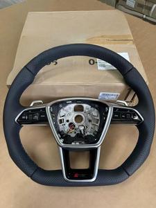 Volant chauffant en cuir pour <span class=keywords><strong>Audi</strong></span> A6 A7 <span class=keywords><strong>C8</strong></span> 2019-2025, version améliorée S6 S7 <span class=keywords><strong>RS</strong></span> <span class=keywords><strong>6</strong></span> <span class=keywords><strong>RS</strong></span> 7, sport à fond plat - Product Image 6