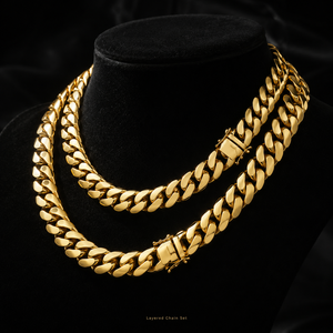 สร้อยคอแบบโซ่คิวบันไมอามี่ชุบทอง 14K 18K 24K สำหรับผู้ชาย สไตล์ฮิปฮอปสุดหรู ขายส่ง - Product Image 6