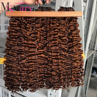 Extensiones de Cabello Humano Virgen Indio Doble Trama Rizado Pixie Marrón SDD, Cabello Grueso y Alineado de Proveedores