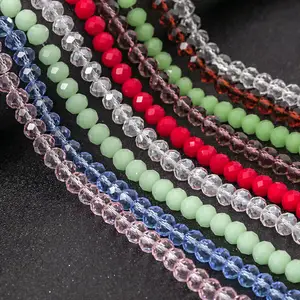Factory Price Crystal Glass Beads Keco Crystal Wholesales Glass Rondelle Crystal Faceted Beads For DIY Jewelry Making