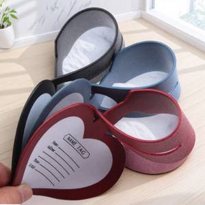 Étiquette de <span class=keywords><strong>bagage</strong></span> en cuir PU avec impression de soie créative en forme de cœur, étiquette de <span class=keywords><strong>bagage</strong></span> pour <span class=keywords><strong>avion</strong></span>, étiquette de contrôle d'enregistrement - Product Image 4