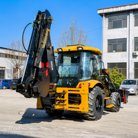 Pengiriman Gratis CE, EAC, ISO Mini Backhoe Loader Cina 4x4 Traktor Kompak Dengan Loader dan Backhoe Backhoe Loader