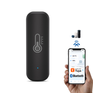 Sensor de temperatura y humedad TUYA Bluetooth negro o blanco opcional personalizar escenas de automatización para un hogar <span class=keywords><strong>c</strong></span>ómodo - Product Image 1