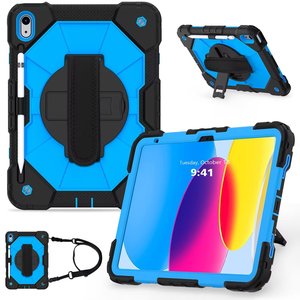 Étui pour tablette <span class=keywords><strong>Apple</strong></span> iPad 10 10,9 pouces 2022 C2 avec support rotatif à 360°, support de table et bandoulière - Product Image 1