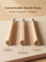 Crayons de golf miniatures en bois naturel HB avec gomme, pré-affûtés, en vrac, corps rond, hexagonal, triangulaire, logo personnalisé, vente en gros