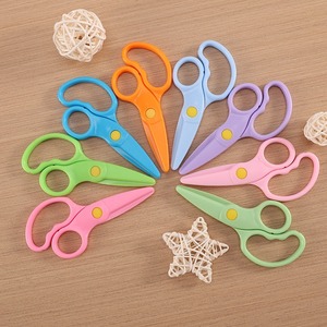 Kids Safety <b>Scissors</b> Round Tip Plastic Craft <b>Scissors</b> Preschool <b>Toddler</b> Paper Cutting Tool School Art Supplies for Children - Product Image 2