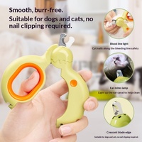 Coupe-ongles pour animaux de compagnie de style donut pour chats et chiens avec lumière LED et détection de la ligne sanguine