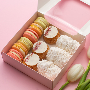 customizedlovelypinkdesignartpapercakeboxs