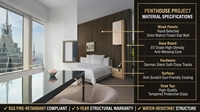 Juego de Muebles de Dormitorio para Hotel de 5 Estrellas, Solución Personalizada para Suite de Lujo, Diseño Moderno en Madera, Ecológico, con Certificación GS CE