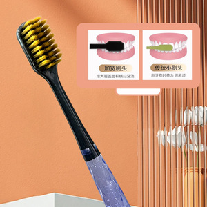 KONO Crystal <b>Toothbrush</b> Soft Bristle Wide <b>Head</b> Manual <b>Toothbrush</b> For Women Home Use Spring Summer Autumn Winter Edition - Product Image 1