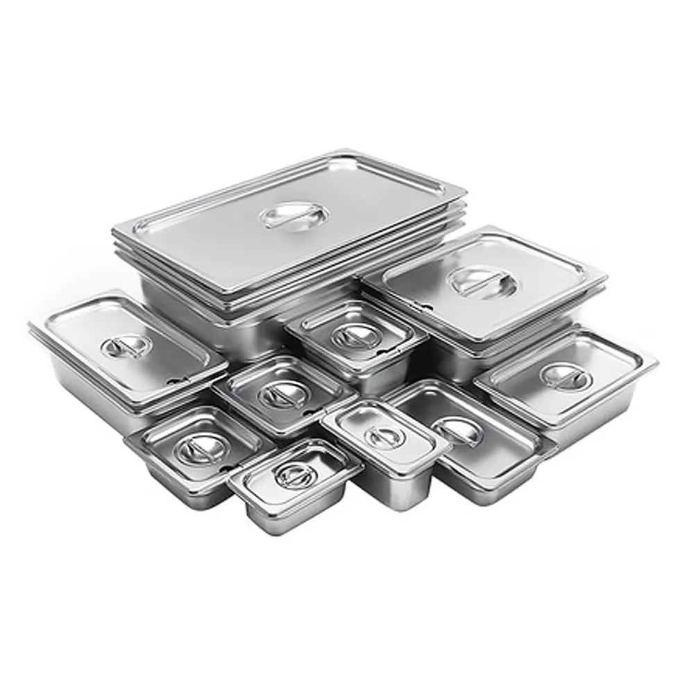 All Size Standard EU US Stainless Steel Gn Pan Gastronorm Pan Food Container Steam Table Pan for Restaurant Hotel Catering