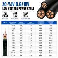 Câble d'alimentation ignifuge en cuivre XLPE PVC 0,6/1 kV ZC-YJV 5x16mm² pour alimentations de branches de tours commerciales
