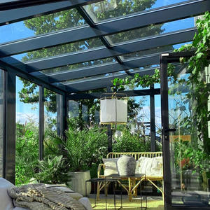 เรือนกระจกในสวนห้องกันแดดพร้อมหลังคาแบนอลูมิเนียมกันน้ำกันเสียงกันเสียงกันลมแก้วกลวงห้องกันพายุเฮอริเคน - Product Image 4
