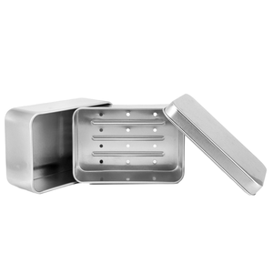 Boîte à savon en aluminium en gros avec plateau de drainage pour emballage de savon solide pratique pour les voyages - Product Image 1