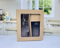 Accessoires de salle de bain en verre vintage Décorations élégantes pour hôtels et maison Distributeur de savon lotion de luxe Bouteille avec désinfectant pour les mains