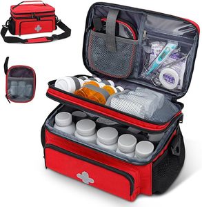 Custodia farmaceutica con custodia per il trasporto kit di pronto soccorso da viaggio e da riporre in casa - Product Image 1