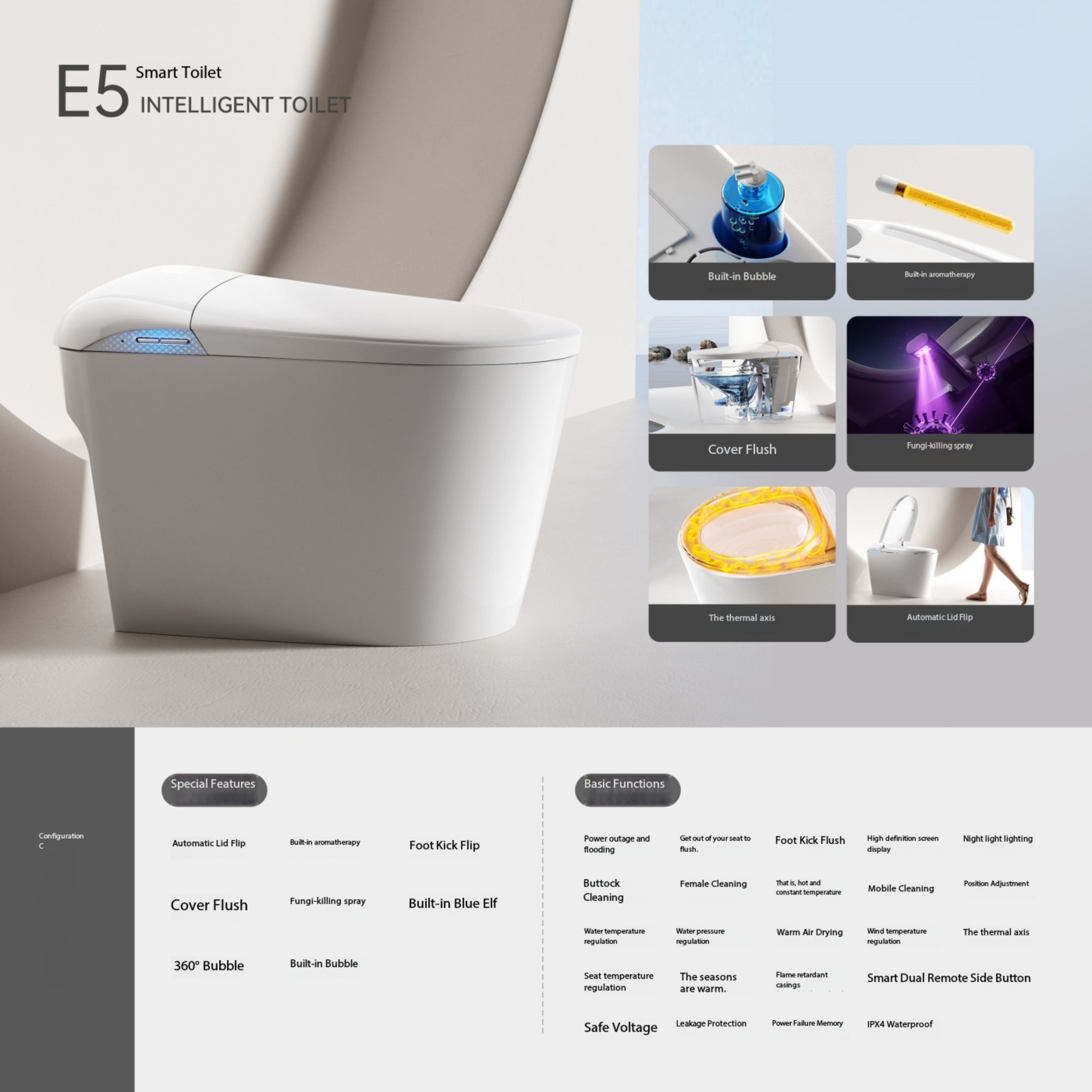 ฟังก์ชันสูง ไม่มีถังเก็บน้ำ