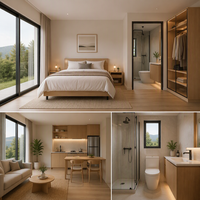 Maison modulaire en conteneurs moderne pour usage résidentiel, hôtelier et bureautique