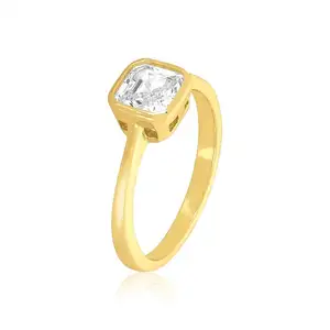 Gemnel Fashion jewellery princess cut 925 silver gemstone engagement rings