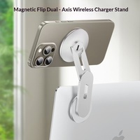 Soporte Magnético Giratorio para Teléfono con Carga Inalámbrica Plegable, Compatible con Magsafe, se Instala en la Pantalla Trasera para Rivian R2