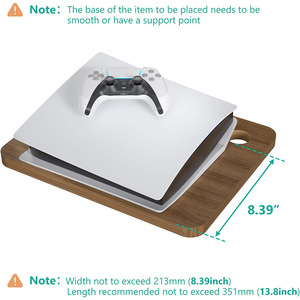 Wooden Projector <b>Shelf</b> <b>Wall</b> <b>Mounted</b> 13.8x11x8.6 Inches Durable Brown Solid Wood Bracket For Living Room Use - Product Image 2