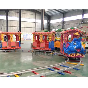 Parque de Atracciones para niños, Mini tren eléctrico de pista interior con pista para montar, 14 asientos