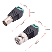 Cobre macho hembra DC Jack Q9 BNC tornillo Terminal LED tira luces CCTV cámara de vigilancia accesorios adaptador enchufe certificado CE