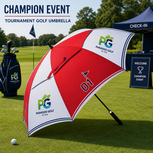 54/62/68 Inch Semi-Automatic Open Straight Windproof Golf <b>Umbrella</b> Black Fiberglass Frame Extra <b>Large</b> Oversize Double Canopy - Product Image 1