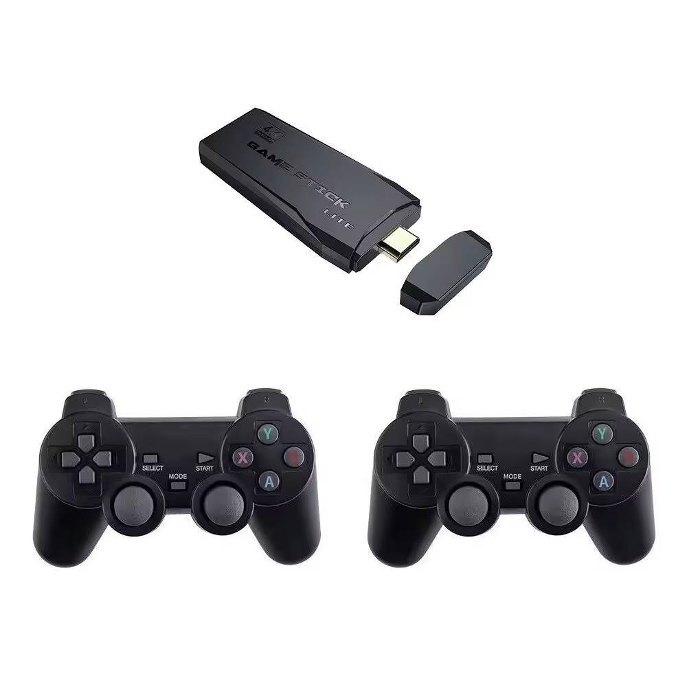 2024 Best Y3 Family Game Stick Y3 Retro Video Gaming Console With Dual  Wireless Gamepad 64GB Built in 37000+ Games