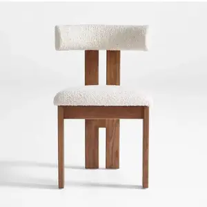 Nordic मखमली कपड़े घर आधुनिक लक्जरी डिजाइन फर्नीचर डाइनिंग कुर्सियां आगंतुक असबस्टर्ड डाइनिंग चेयर