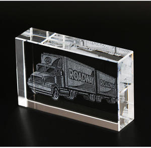 Jy Nguồn cung cấp nhà máy K9 Pha Lê Chất lượng cao trống Cube 3D khắc laser pha lê khung ảnh - Product Image 5