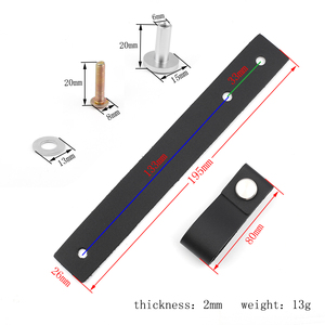 Kenop pintu laci lemari kulit sapi lembut pegangan kabinet kenop dapur furnitur tarik - Product Image 4