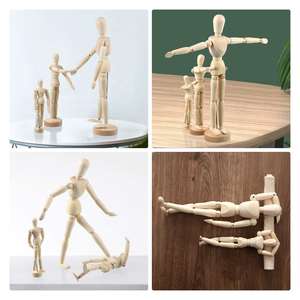아티스트 나무 마네킹 모델 스케치를위한 스탠드 우드 드로잉 조인트 마네킹이있는 이동식 마네킹 드로잉 페인팅 용품 - Product Image 4