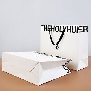 Custom Luxury Built-in Handle Cardboard Paper Bags with Logo Printed Silk Screen Printed Colorful Eco-friendly Shopping Bags - Product Image 3