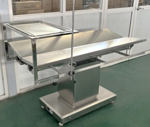 Table d'opération vétérinaire de qualité supérieure en acier inoxydable 304, type V, inclinable, équipement d'opération vétérinaire avec fonction d'inclinaison - Product Image 3