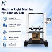 Machine d'essai de compression de cartons informatisée 2000 kg, testeur de résistance à l'écrasement de boîtes servo-assisté pour laboratoire d'emballage