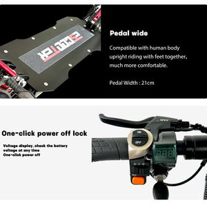 Scooter Eléctrico Portátil de 10 Pulgadas con Doble Motor sin Escobillas de 2400W, Batería de Litio de 48V 21AH y Bloqueo con Llave para Adultos, Disponible en EE. UU. - Product Image 6
