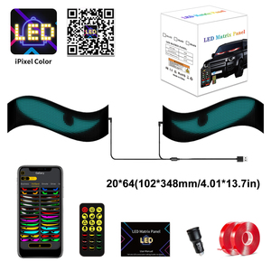 Panel de Píxeles LED RGB con Matriz de Animación Personalizada de 24V, Lámpara Ojo de Diablo Programable para Publicidad en Coches y Camiones, Nueva Luz con Logotipo Controlada por Aplicación - Product Image 6