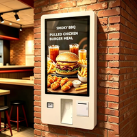 Kiosco de autoservicio de 21.5 pulgadas con pantalla táctil inteligente interactiva para restaurantes de comida rápida y comercios minoristas.