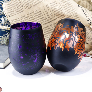 Vasos de Agua de Cristal sin Plomo Personalizados al por Mayor, Vasos de Cristal con Forma de Huevo de 17 oz para <span class=keywords><strong>Halloween</strong></span>, <span class=keywords><strong>Vaso</strong></span> de Vino - Product Image 5