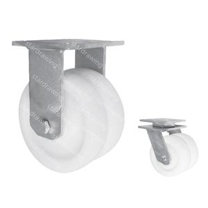 SS 150 160 200 MM Extra schwere Doppel räder im europäischen Stil <span class=keywords><strong>Nylon</strong></span>-Lenkrad - Product Image 1