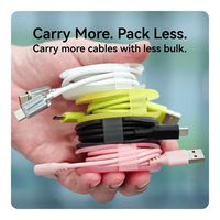 Organizador de Cables Compacto, Enrollador de Cables, Sin Enredos, para Cables de Carga USB, Auriculares, Viajes, Escritorio, Mochila, Almacenamiento