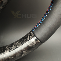 Volant sport M en cuir semi-cuir et fibre de carbone forgée à fond rond pour BMW F10 F20 F21 F30 F32 F36 M3 F80 M4 F82 M2 F87 X3 F25