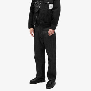 กางเกงยีนส์วินเทจผ้าฝ้ายแท้ 100% รุ่นคัสตอมเฮฟวี่เวท ขอบแดงคุณภาพสูงสำหรับฤดูหนาว ยีนส์เดนิมญี่ปุ่นสีดำดิบสำหรับผู้ชาย - Product Image 4