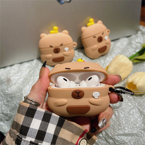 3D หูฟังซิลิโคนนิ่มลายการ์ตูนน่ารักสำหรับ airpod 3สำหรับ airpod 1 2 <span class=keywords><strong>Pro</strong></span> 2สำหรับ <span class=keywords><strong>airpods</strong></span> 4 - Product Image 2
