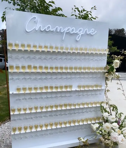 Mur à Champagne pour Décoration de Mariage, Porte-Verres, Présentoir à Champagne, Toile de Fond pour Événements, Mur à <span class=keywords><strong>Vin</strong></span> et Champagne - Product Image 1