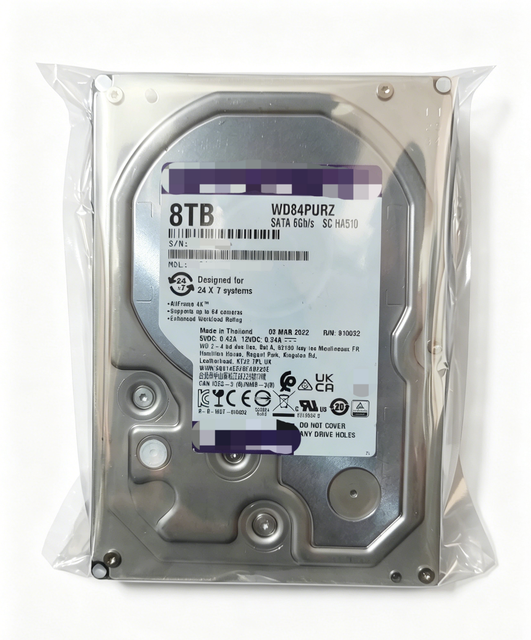 Purple Drive WD84PURU for 8TB SATA 3.5 Inch Internal HDD Used Desktop Monitor Video Recorder